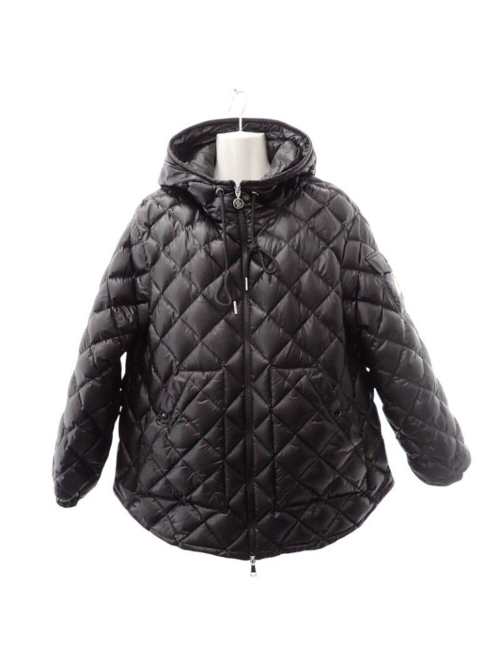 Moncler Camicia Quilted Down Jacket Nylon Feather Black Silver 42